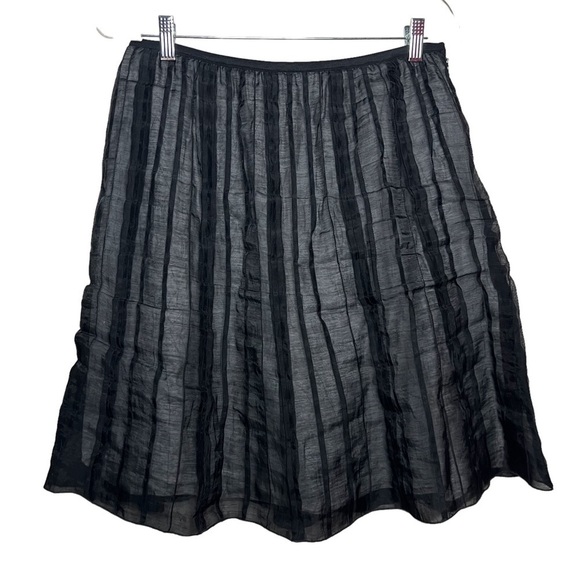 NIC+ZOE BATISTE FLIRT SHEER LAYERED SKIRT BLACK SIZE 10 - Picture 4 of 9
